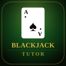 Blackjack Tutor app icon — an ace of spades on a dark green felt background.